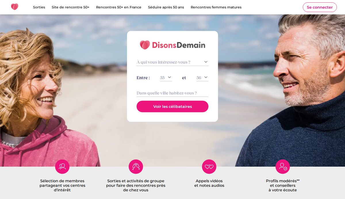 Capture d'écran de la page d'accueil de DisonsDemain en juillet 2026